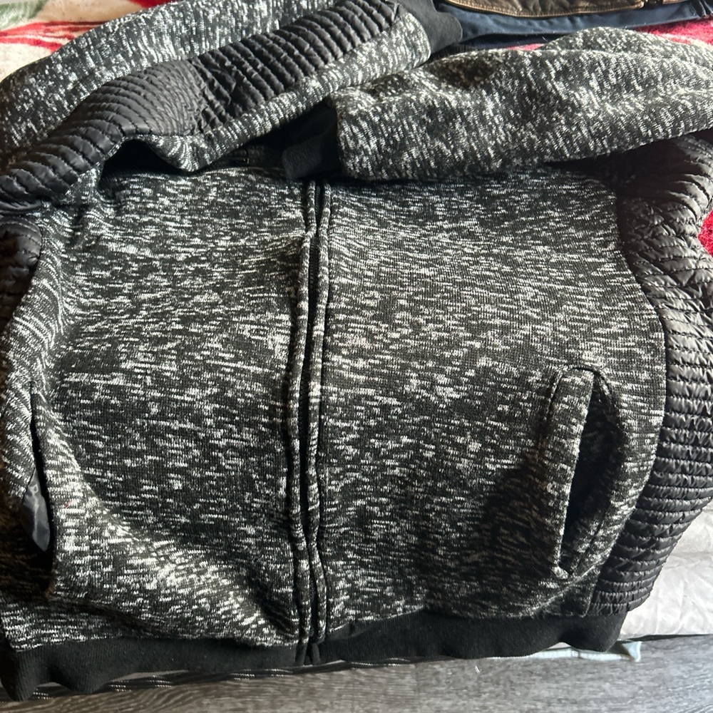 Black and Gray Textured Jacket